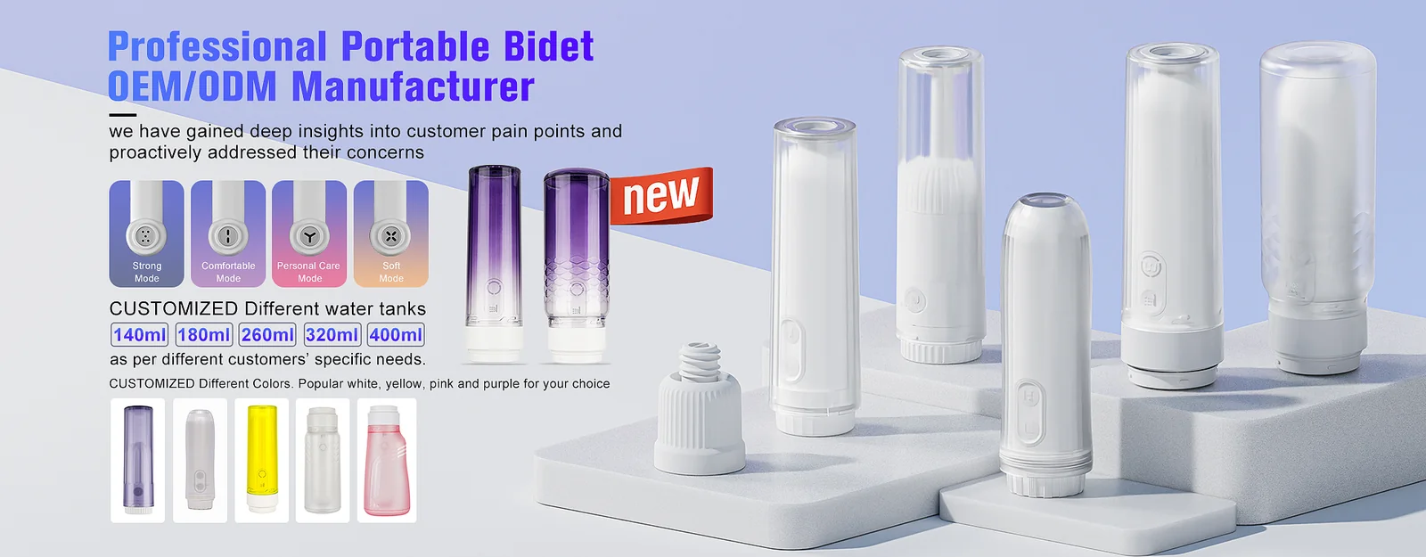 Portable bidets for everyday hygiene